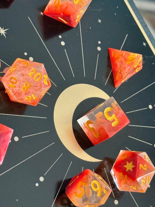 Scarlet Rot Contagion Sharp-Edged Dice