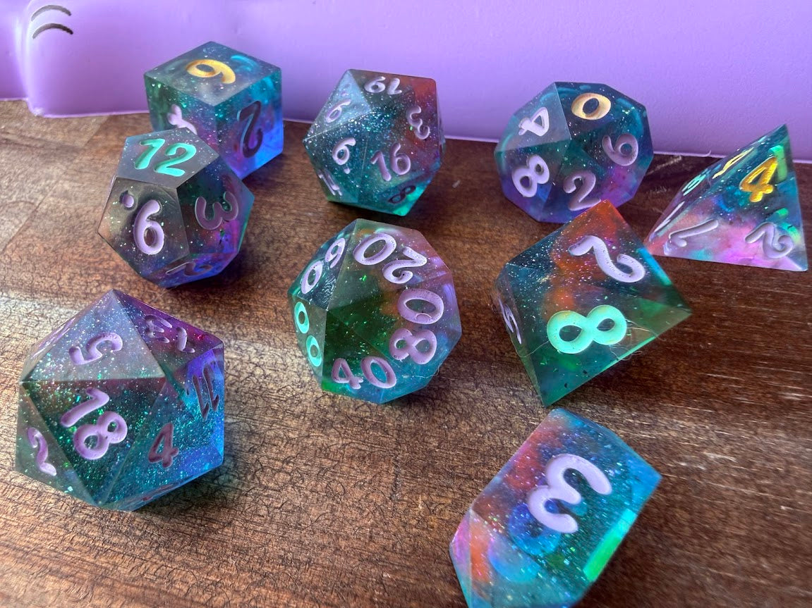 Nebulaic Glass - Red Star Dice