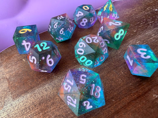 Nebulaic Glass - Red Star Dice