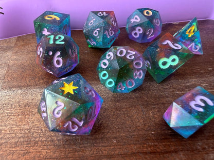 Nebulaic Glass - Red Star Dice