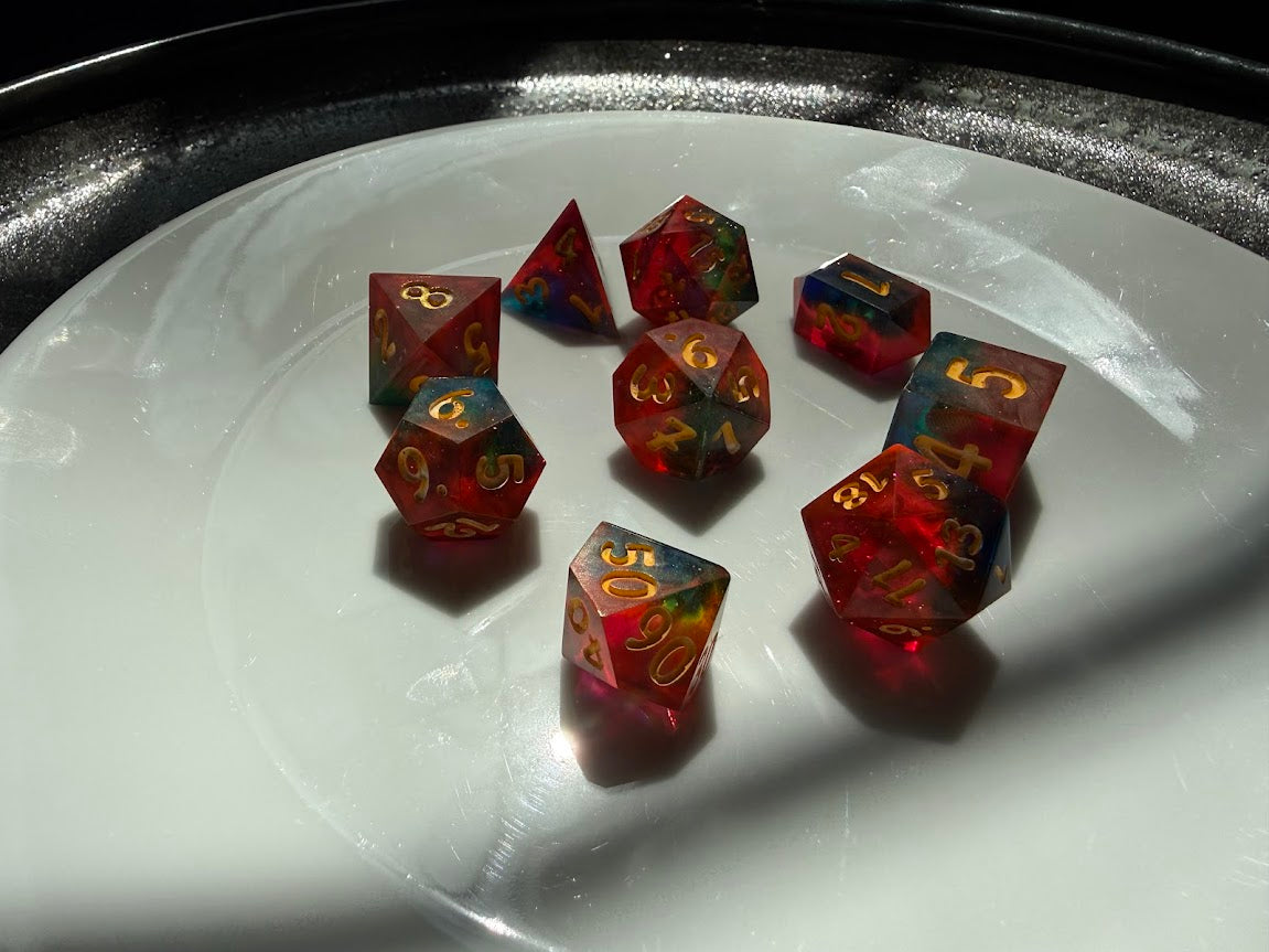 Happy Thoughts Rainbow - Red Star Dice