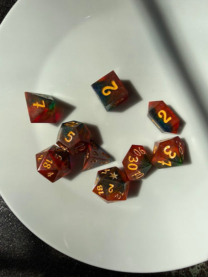 Happy Thoughts Rainbow - Red Star Dice