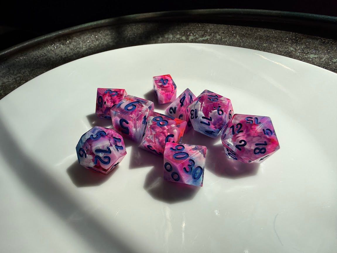 Sweet Summer Breeze Dice Set - Red Star Dice