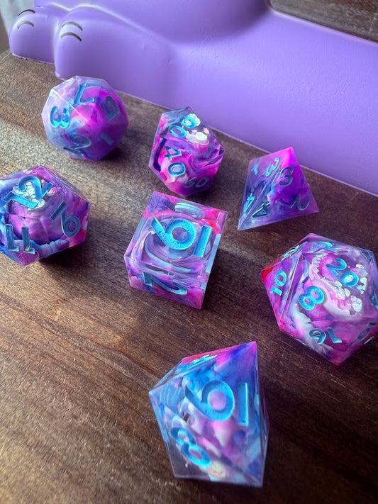 Petri Petals Dice Set - Red Star Dice