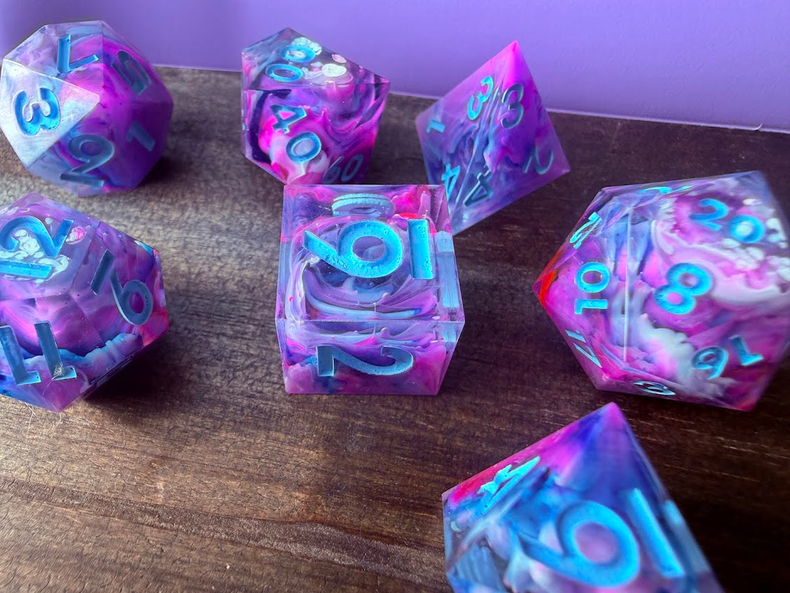 Petri Petals Dice Set - Red Star Dice