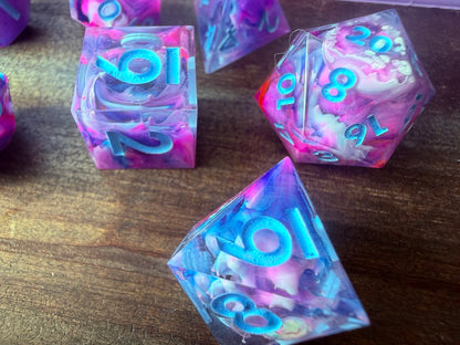 Petri Petals Dice Set - Red Star Dice