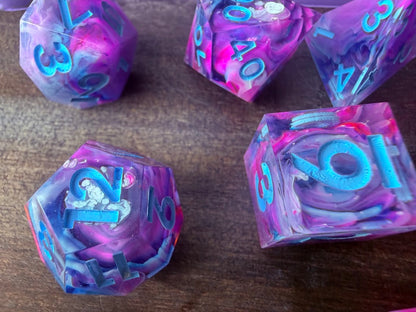 Petri Petals Dice Set - Red Star Dice