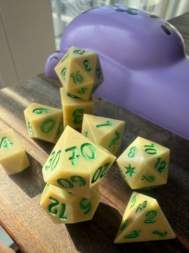 Return of the Mustard Dice (Dijon Edition) Dice Set - Red Star Dice