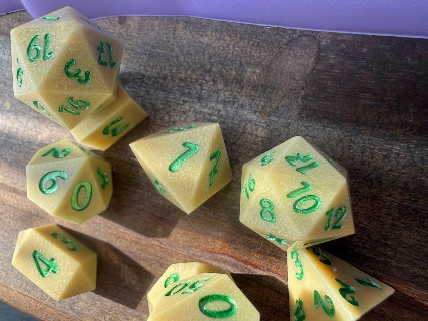 Return of the Mustard Dice (Dijon Edition) Dice Set - Red Star Dice