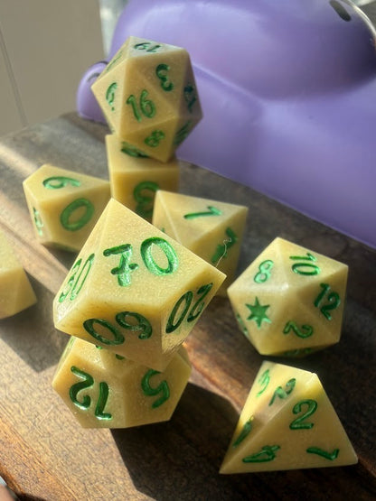 Return of the Mustard Dice (Dijon Edition) Dice Set - Red Star Dice