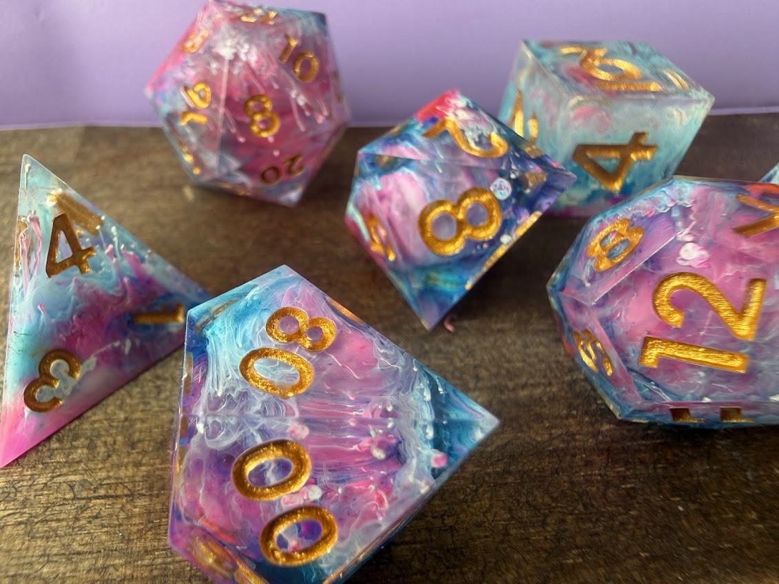 Kaleidoscope Daydream Dice Set - Red Star Dice