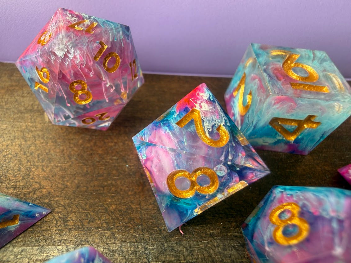 Kaleidoscope Daydream Dice Set - Red Star Dice