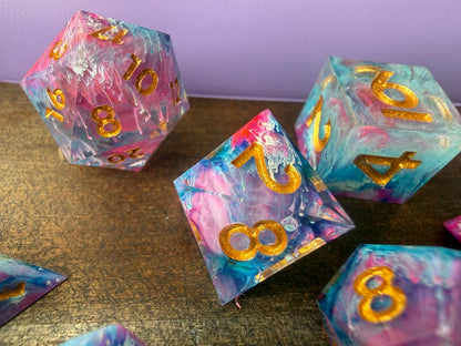 Kaleidoscope Daydream Dice Set - Red Star Dice