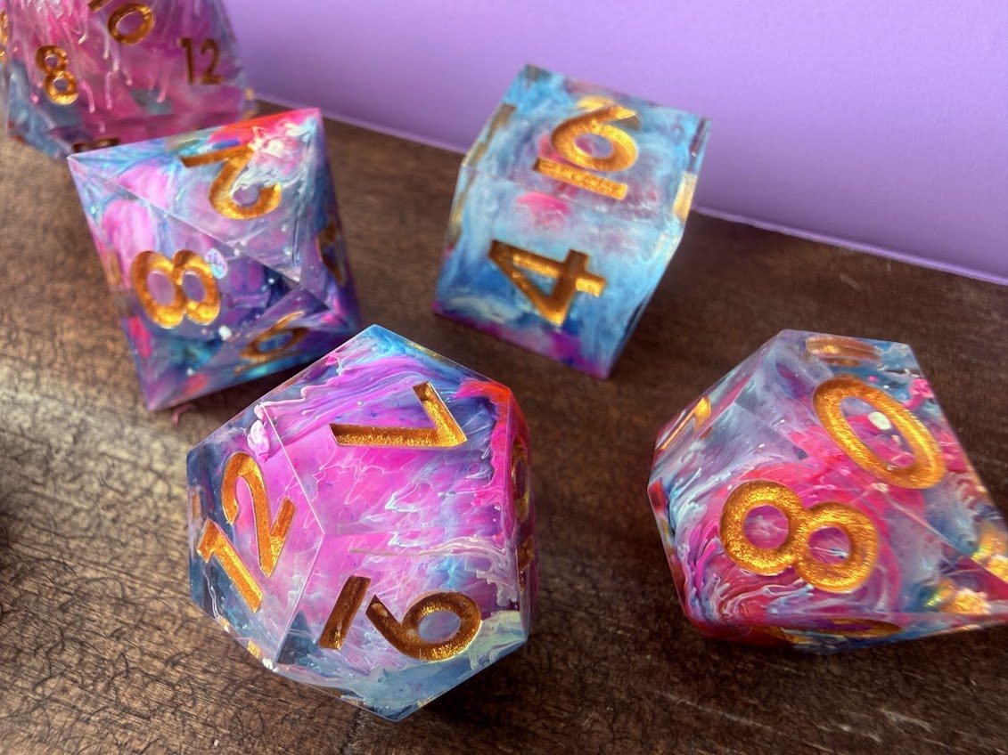 Kaleidoscope Daydream Dice Set - Red Star Dice