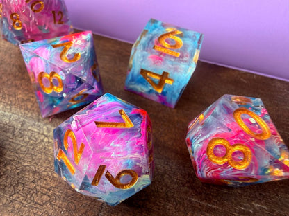 Kaleidoscope Daydream Dice Set - Red Star Dice