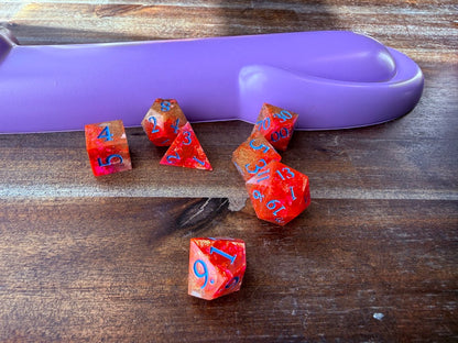 Foiled Evocation Dice Set - Red Star Dice