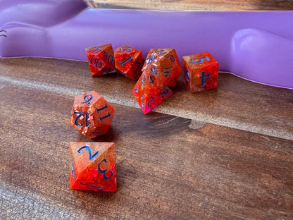Foiled Evocation Dice Set - Red Star Dice