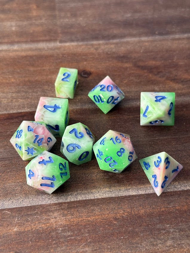 Fey-Wildin' Out Sharp-Edged Dice - Red Star Dice