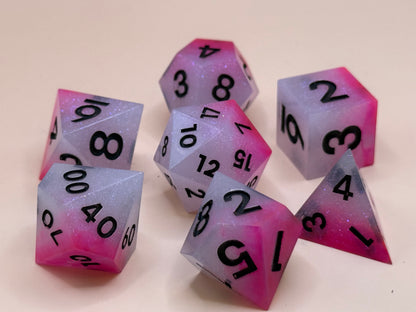 Hot Pink Bleed Sharp-Edge Dice