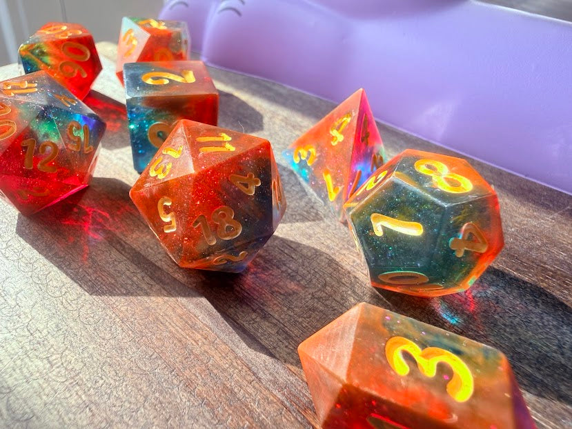 Happy Thoughts Rainbow - Red Star Dice
